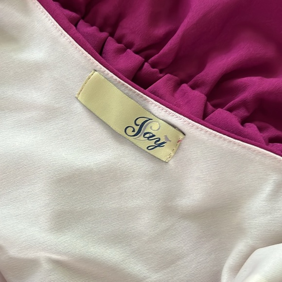 One Shoulder Fuchsia Maxi Dress - Picture 4 of 5